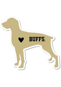 Colorado Buffaloes 3.5" Standing Dog Rugged Stickers - Black