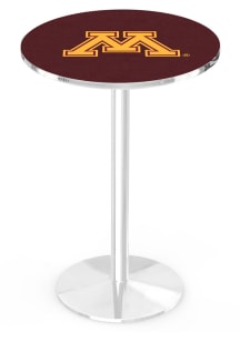 Minnesota Golden Gophers Chrome Round Base Pub Table