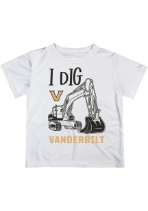 Vive La Fete Vanderbilt Commodores Toddler White Excavator Short Sleeve T-Shirt