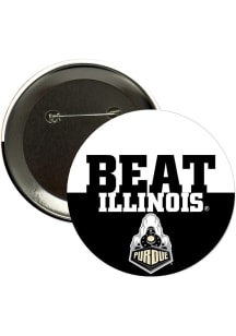Purdue Boilermakers 3" Beat Illinois Button - Black