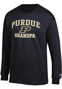 Champion Purdue Boilermakers Black Grandpa Jersey Long Sleeve T Shirt