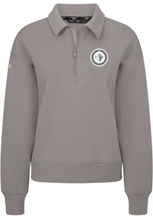 Levelwear Winnipeg Jets Womens Grey Canmore Chenille Logo Medium Weight Jacket