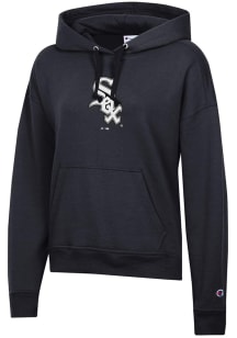 Champion Chicago White Sox Womens Black Powerblend Hooded Sweatshirt