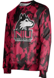 ProSphere Northern Illinois Huskies Mens Red Grunge Long Sleeve Crew Sweatshirt