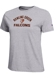 Champion Bowling Green Falcons Womens Grey Arch Mascot Core Short Sleeve T-Shirt