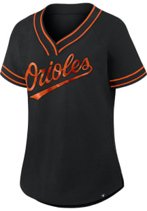 Baltimore Orioles Womens Team First Fashion Baseball Jersey - Black