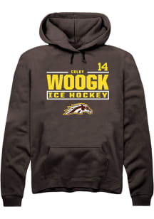 Colby Woogk Western Michigan Broncos Mens Brown NIL Stacked Box Player Hood