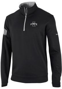Columbia Iowa State Cyclones Mens Black Tonal 5-Bar Long Sleeve Qtr Zip Pullover