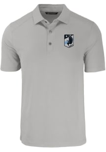 Cutter and Buck Minnesota United FC Mens Grey Forge Recycled Short Sleeve Polo