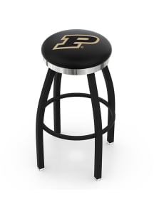 Purdue Boilermakers Chrome Seat Pub Stool - Black