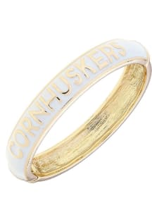 Nebraska Cornhuskers Script Hinge Womens Bracelet