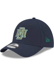 New Era Milwaukee Brewers Mens Navy Blue Alt MB Logo Team Classic 39THIRTY Flex Hat