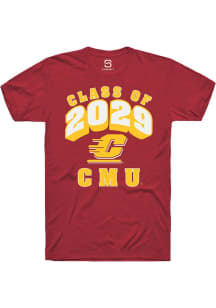 Summit Sportswear Central Michigan Chippewas Maroon Class of 2029 Short Sleeve T Shirt