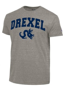 Champion Drexel Dragons Grey University Seal Short Sleeve Fashion T Shirt