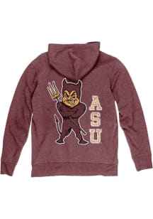 Blue 84 Arizona State Sun Devils Mens Maroon Front Back Laguna Long Sleeve Full Zip Jacket