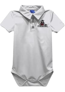Vive La Fete New Mexico State Aggies Baby White Team Short Sleeve One Piece Polo