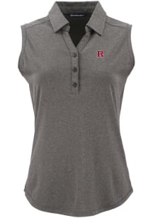 Cutter and Buck Rutgers Scarlet Knights Womens Black Forge Eco Polo Shirt