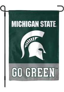 Michigan State Spartans Slogan Garden Flag - Green