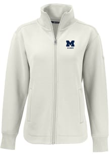 Cutter and Buck Michigan Wolverines Womens White Alumni Roam Light Weight Jacket