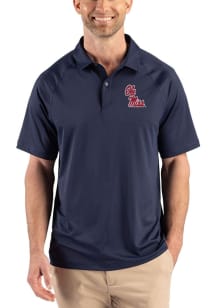 Cutter and Buck Ole Miss Rebels Navy Blue Prospect Eco Big and Tall Polo