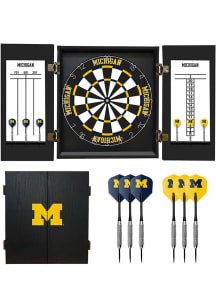 Michigan Wolverines Set Dart Board Cabinet