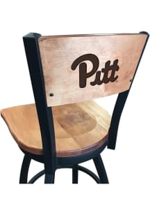Pitt Panthers Maple Seat Maple Back Swivel Pub Stool - Brown