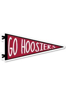 Indiana Hoosiers 3.5" Pennant Rugged Stickers - Crimson