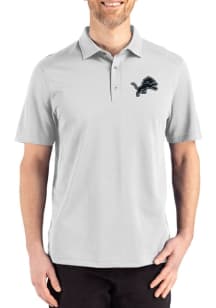Cutter and Buck Detroit Lions Grey Mono Advantage Refresh Pique Big and Tall Polo