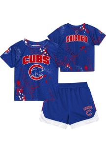 Chicago Cubs Toddler Blue Pinch Hitter Infielder Set Top and Bottom