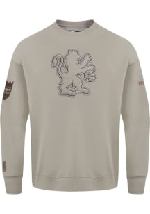 Pro Standard Sacramento Kings Mens Brown Neutral Mash Up Long Sleeve Fashion Sweatshirt