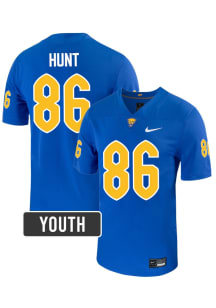 Max Hunt Pitt Panthers Youth Blue  NIL Name And Number Football Jersey