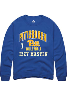 Izzy Masten Pitt Panthers Mens Blue NIL Arch Logo Player Crew