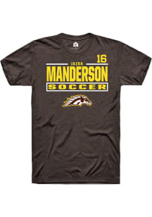 Jaida Manderson Western Michigan Broncos Brown NIL Stacked Box Short Sleeve Player T Shirt