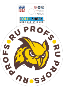 Rowan University Script Durable Stickers - Brown