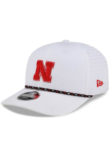 New Era Nebraska Cornhuskers White Jr White Rope Rope 9SEVENTY Stretch Snap Youth Adjustable Hat