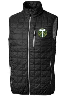 Cutter and Buck Portland Timbers Mens Black Rainier PrimaLoft Sleeveless Jacket