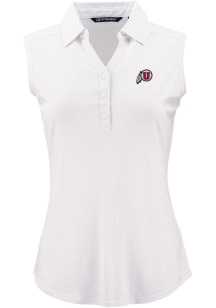 Cutter and Buck Utah Utes Womens White Forge Eco Polo Shirt
