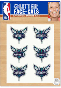 Charlotte Hornets 6pk Glitter Design Tattoo