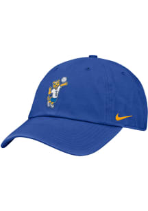 Nike Pitt Panthers Mascot Playing Volleyball Club Cap Adjustable Hat - Blue