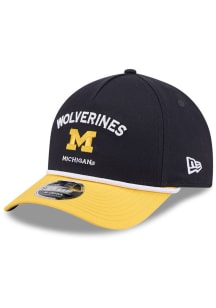 New Era Michigan Wolverines 2T 9FORTY M Crown A Frame Adjustable Hat - Navy Blue