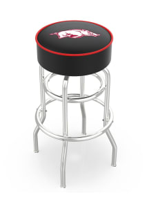 Arkansas Razorbacks Double-Ring Swivel Pub Stool - Black
