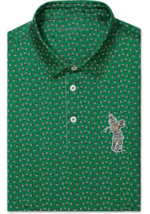 Mizzen+Main Michigan State Spartans Mens Green Versa Short Sleeve Fashion Polo