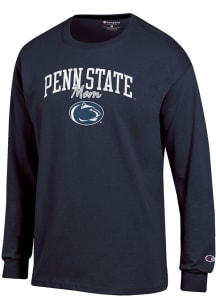 Champion Penn State Nittany Lions Navy Blue Mom Script Jersey Long Sleeve T Shirt