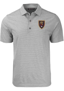 Cutter and Buck Real Salt Lake Graphite Forge Heather Stripe Big and Tall Polo