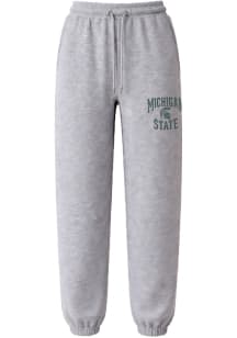 Summit Sportswear Michigan State Spartans Mens Grey Heather Fleece Sweatpants