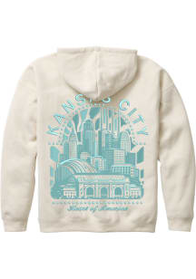 Kansas City Womens Natural Full back embroidery Hooded Sweatshirt