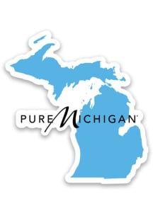 Michigan Pure Michigan State Shape Stickers - White