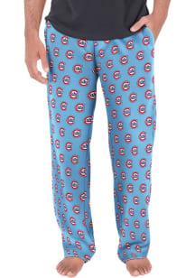 Concepts Sport Chicago Cubs Mens Light Blue Logo Mosaic Sleep Pants