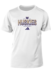 Adidas Washington Huskies Youth White Heat Seal Classic Short Sleeve T-Shirt