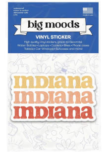 Indiana Triple Name State Stickers - Yellow